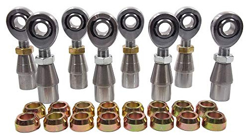 Qsc 1 2 X 2-20 Cromoly 4- Rod End Kit Espaciador Cono Acero