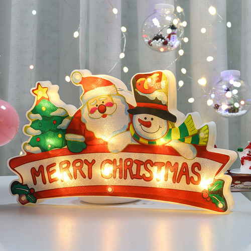 8pcs Decoraciones Navideñas Con Luces Para Ventanas