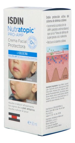 Nutratopic Pro - Amp Caja Con Tubo Con 50 Ml Crema Facial Pieles Atópicas