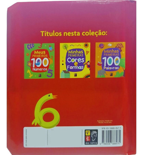 Livro Físico Infantil Cartonado Série Meus Primeiros: 100 Números Capa Almofadada, De Equipe Editorial. Contos Almofadados Editorial Pé Da Letra, Tapa Mole, Edición 1 En Português, 2023