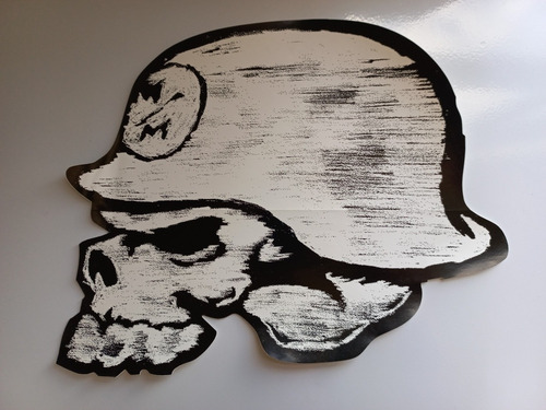 Calcomanía Metal Mulisha. Calavera. Original. 30 X 24 Cm