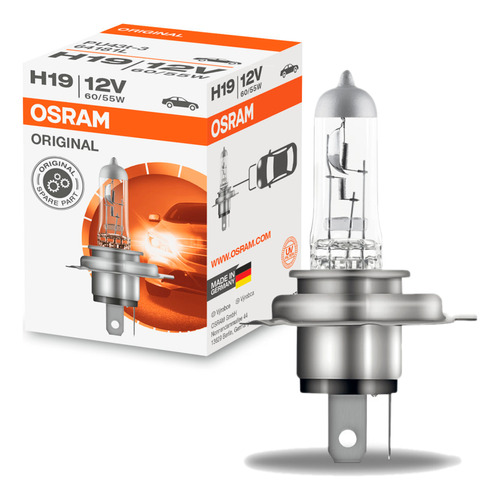 Lâmpada Osram H19 Halogena Original Life 64181l 12v