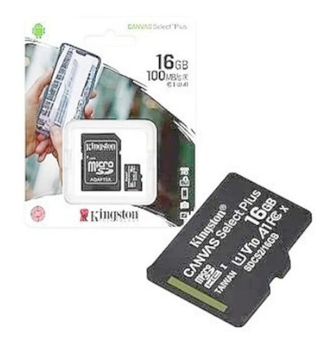 Imagen 3 de 3 de Memoria Micro Sd 16gb Kingston Tft Adaptdor Sd C10 Mdj