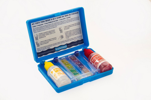 Kit Medidor De Ph Y Cloro Con Soluciones Para Piscinas Test