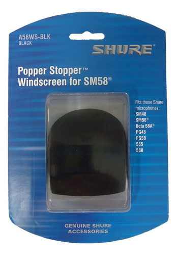 Paravientos (parte P/microfono) A58ws-blk Shure