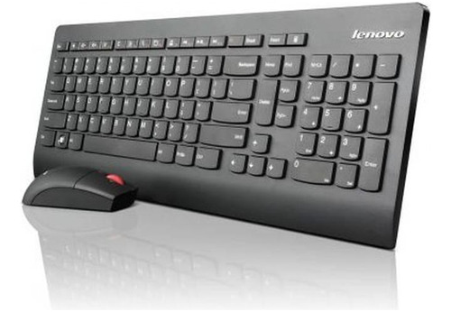 Teclado + Mouse Lenovo Essential Dongle Usb Español Negro