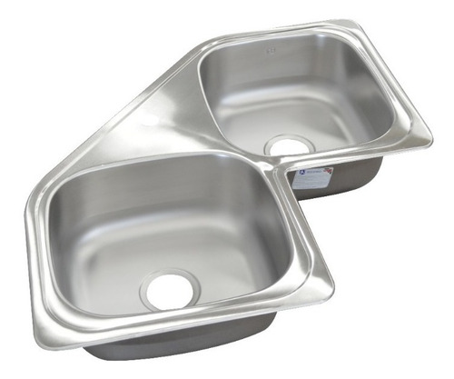 Fregadero Cocina Empotrar 2 Tinas Esquinero 112x59x18 Ce110
