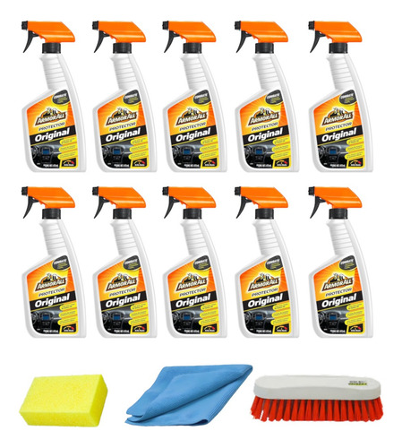 10 Abrillantador Armor All Brillo Medio Esponja Cepillo Paño