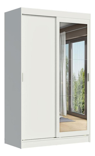 Guarda-roupa Madesa Tokio 2 Portas Com Espelho 2 Gavetas Cor Branco 10976E1E