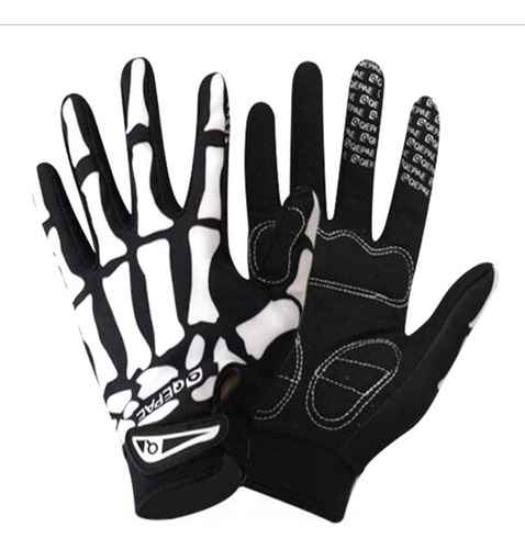 Guantes De Ciclismo Con Forma De Calavera Para Dedos Largos