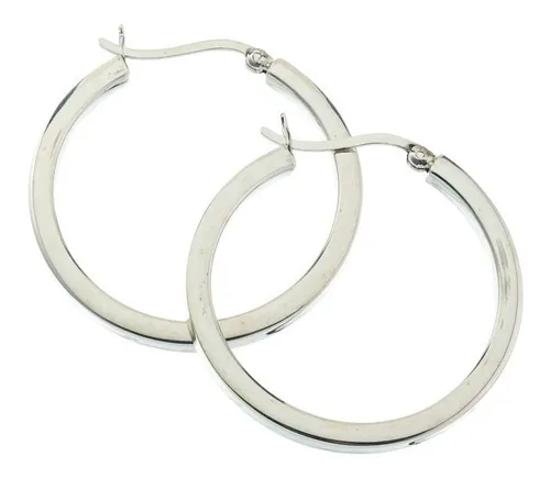 Argollas medianas de plata sale