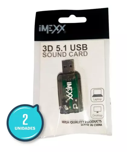 tarjeta de sonido usb 51 ime-40792 imexx