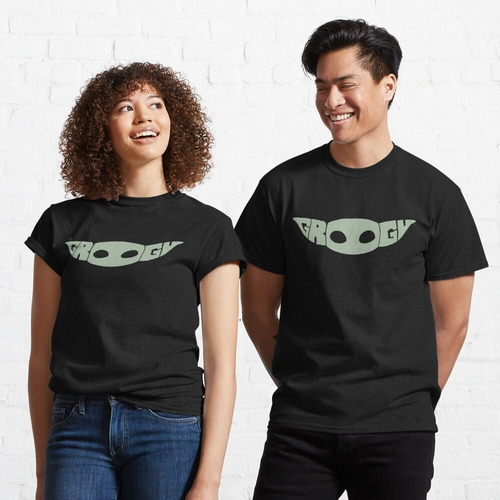 Imagen 3 de 4 de Mandalorian Baby Yoda Grogu Ilustracion - Star Wars Remera