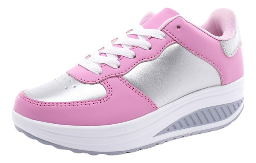 Zapatos De Plataforma De Cuero De Moda Para Mujer Tenis