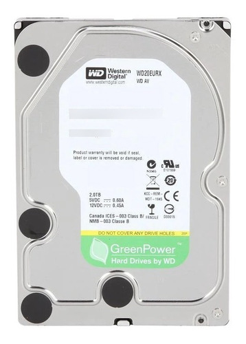 Disco Duro Interno Wester Digital Wd20eurx 2tb 3.5 6 Gbit/s