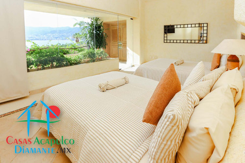 Cad Las Brisas Villa Del Sol. Terraza Con Asoleadero. Alberca Con Jacuzzi Y Palapa Con Wet Bar