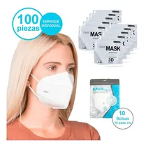 Comprar Cubrebocas Kn95 - Tapabocas Kn95 Certificada - 100 Piezas Color Blanco 1