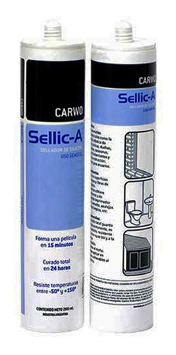 Sellador Silicona Sellic-a Negro Acetico 280 Ml Caja X 25