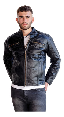 Campera De Cuero Vacuno 100% Legitimo De Hombre - Art: Cross