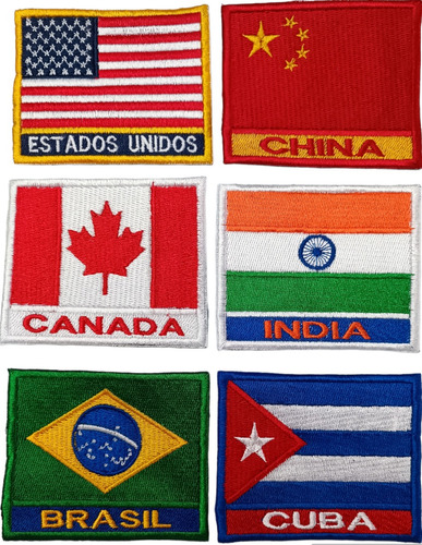 Parches Bordados De Banderas De Países Con Nombre