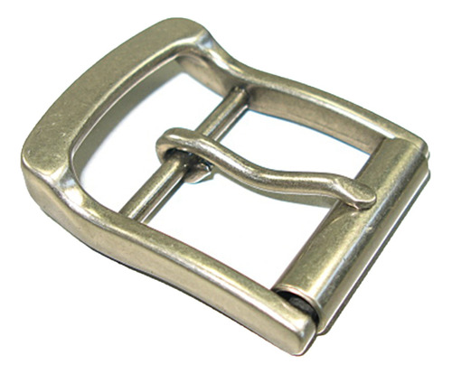 38 mm Centro Bar Roller Hebilla Cinturon Piel Niquel