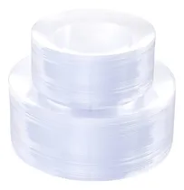 Comprar Pulote 100 Platos De Plástico Transparente, Platos Transpare