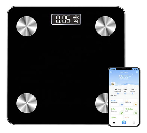 Kit Adipômetro Digital Com Estadiômetro Balança App E Trena