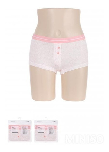 Calzon Para Mujer Tipo Boxer Franja Rosa Rosa