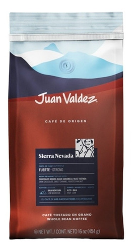 Café Juan Valdez Sierra Nevada Tostado Y En Grano De 454grs