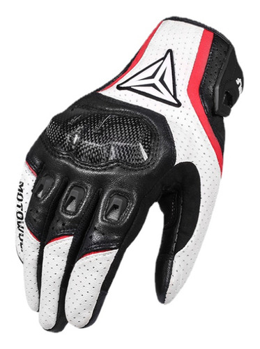 Guantes De Verano Transpirables De Cuero Para Moto Para Homb