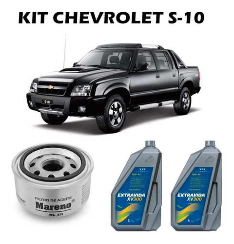Kit Filtro Chevrolet S-10 Mwm Y Extra Vida 15w40 X8 Litros