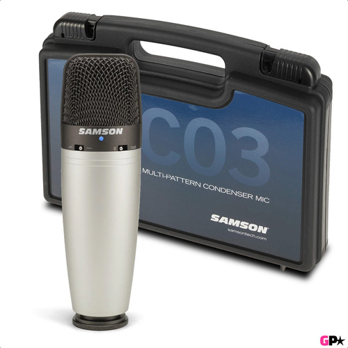 Micrófono Condenser Profesional Samson C03 Estuche Pipeta