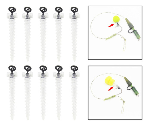 4 X 10 Piezas De Plástico Carp Boilie Cebo Tornillo Con