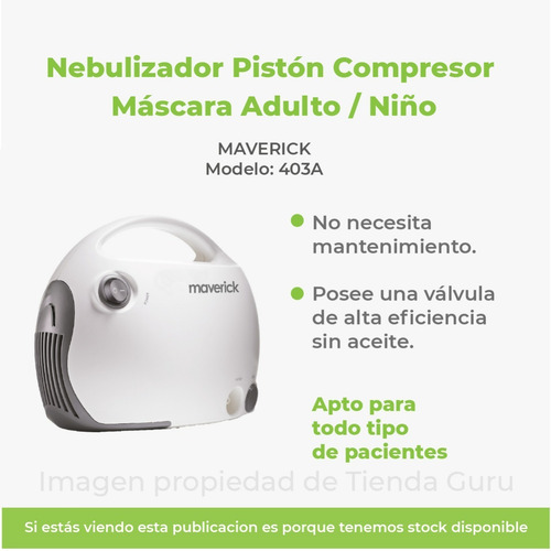 Imagen 2 de 6 de Nebulizador Yuwell Compresor Silencioso Adulto - Niño 403a