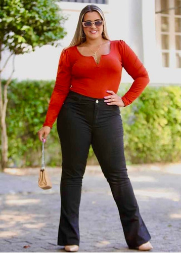 Total 43+ imagem looks com calça flare jeans plus size - br ...