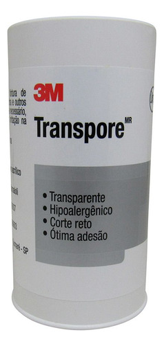 Esparadrapo 10cm X 4,5m Transpore Transparente 3m