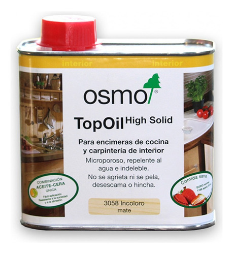 Top Oil Osmo Para Maderas  Grado Alimenticio  500 Ml