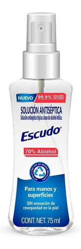 Alcohol En Spray Escudo 75 Ml Antibacterial Antiseptica