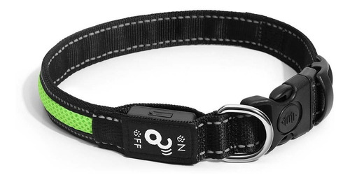 Collar Con Luz Led Recargable Para Perros Talla M (m)