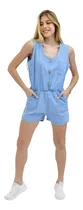 Comprar Enterito- Monito Short De Jean Rigido,con Bolsillos, T 3 Y 4