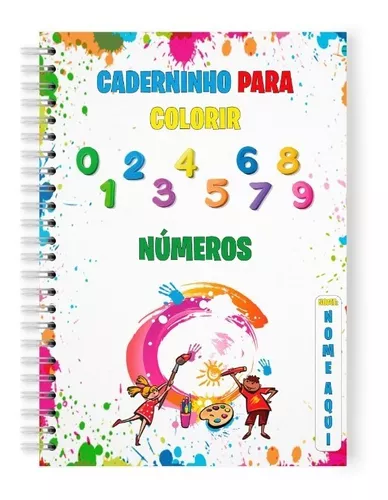 Caderno com Desenhos para Colorir de acordo com números