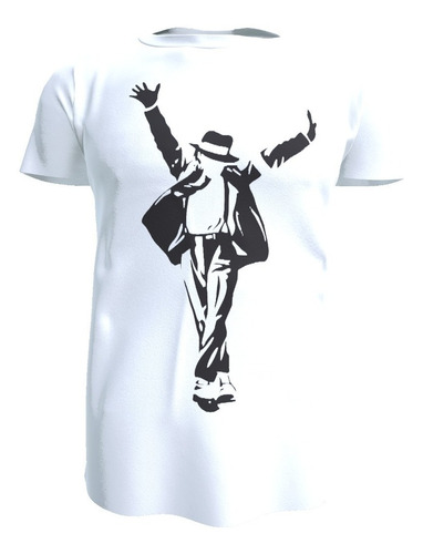 Polera Diseño Michael Jackson, Unisex Poliester