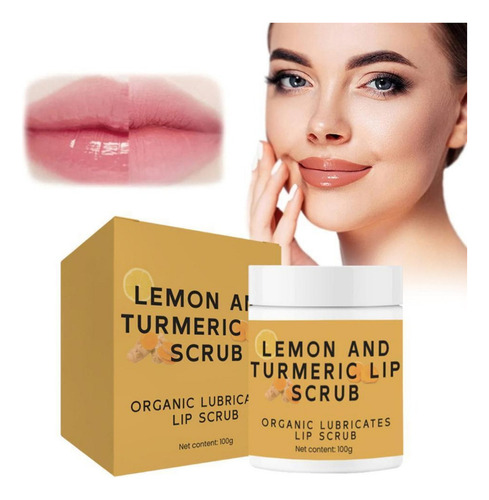 . Exfoliante Labial De Limón Y Cúrcuma For Aclarar Los