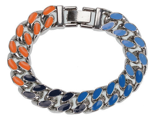 Pulsera De Cadena Cubana Cool Punk Biker Para Hombre