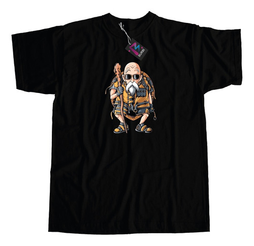 Remera Dragon Ball Z Maestro Roshi Efecto Bordado