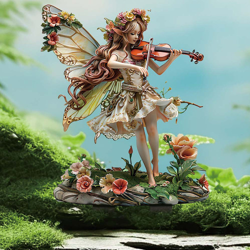 Nuevo Jardim Em Vaso Externo Em Formato De Violino, Acrílico