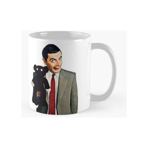 Taza Mr Bean Y Su Osito De Peluche Calidad Premium