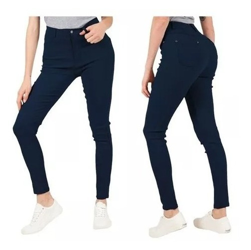 Leggins Pantalones Tipo Jeans Con Polar Elasticados Invierno