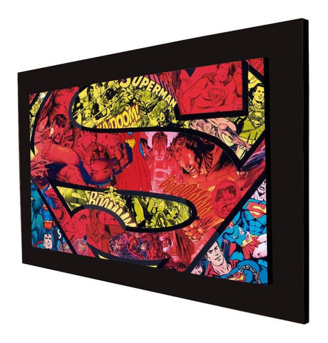 Cuadro 60x40cms Decorativo Superman Collage+envío Gratis