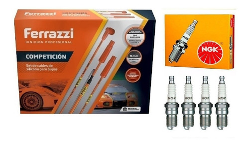 Cables Ferrazzi Competicion + Bujias Ngk Chevrolet Onix 1.4